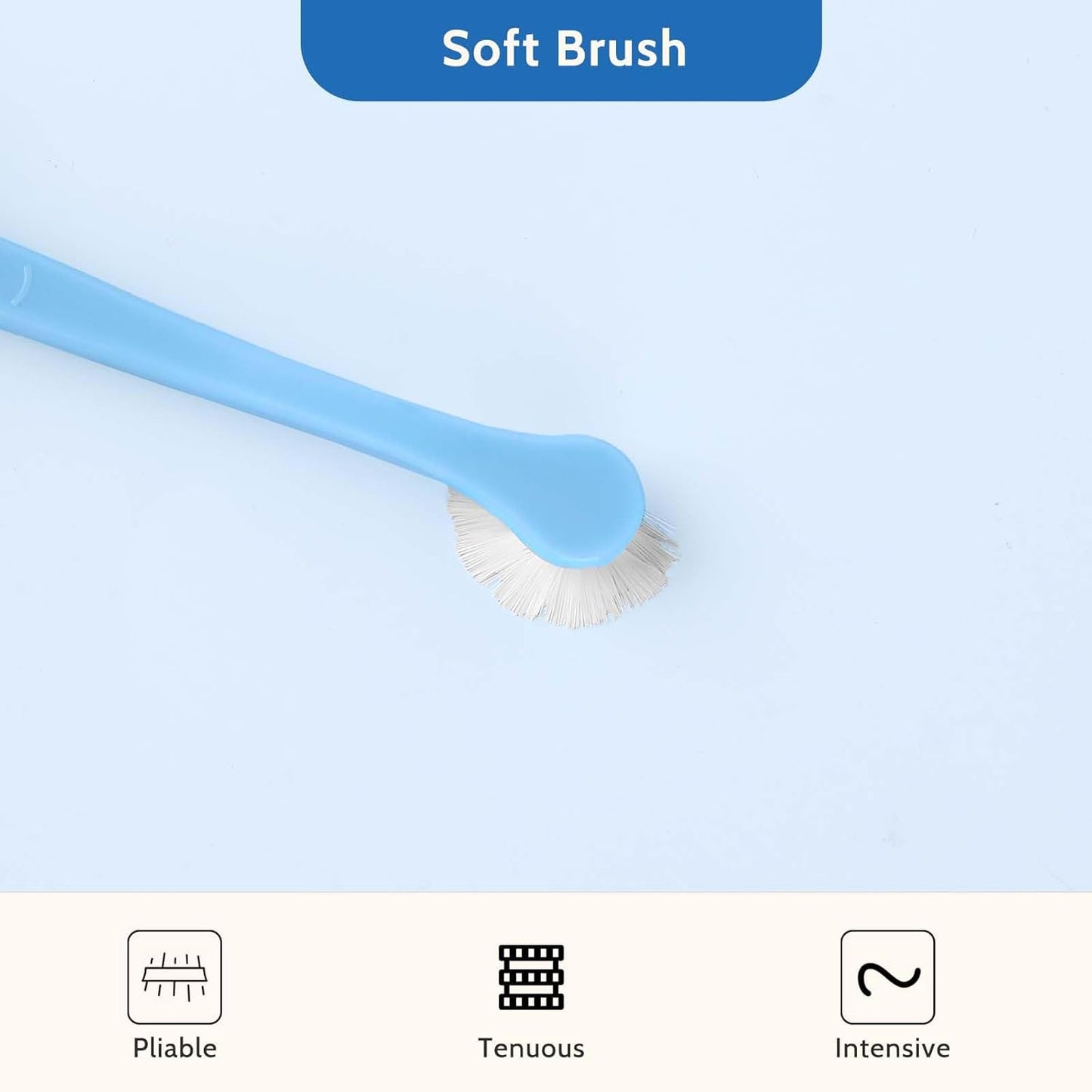 salbsever 4Pcs Dog Toothbrush Pet Toothbrush Soft Mini Cat Tooth Brush Puppy Tooth Brush, Travel Portable Mini Head Deep Clean Kit for Small Dog & Cat, Puppy, Kitten