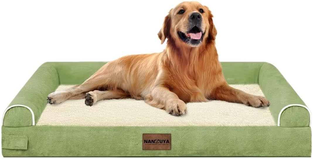 Large Dog Bed Orthopedic Washable: Beds Bolster XL Bed Large Big Dogs Memory Foam Couch Sofa Waterproof with Removable Cover