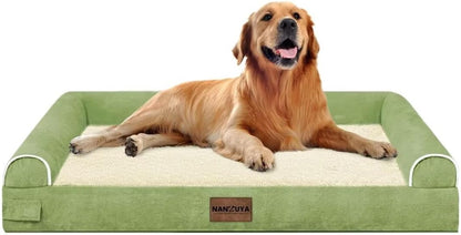 Large Dog Bed Orthopedic Washable: Beds Bolster XL Bed Large Big Dogs Memory Foam Couch Sofa Waterproof with Removable Cover