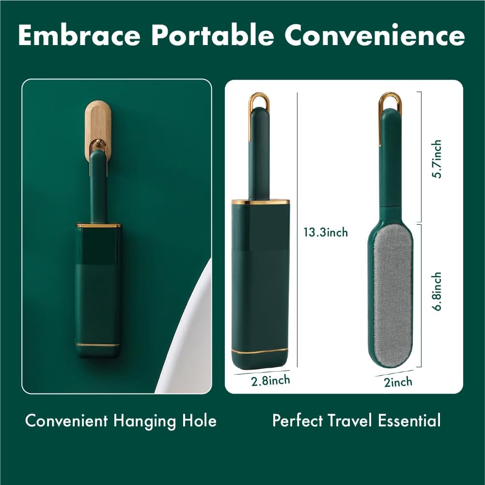 FelineFun Pet Hair Remover for Clothes, Reusable Lint Brush with Self-Cleaning Base for Dog & Cat Hair on Clothing, Bedding, Couch and Furniture