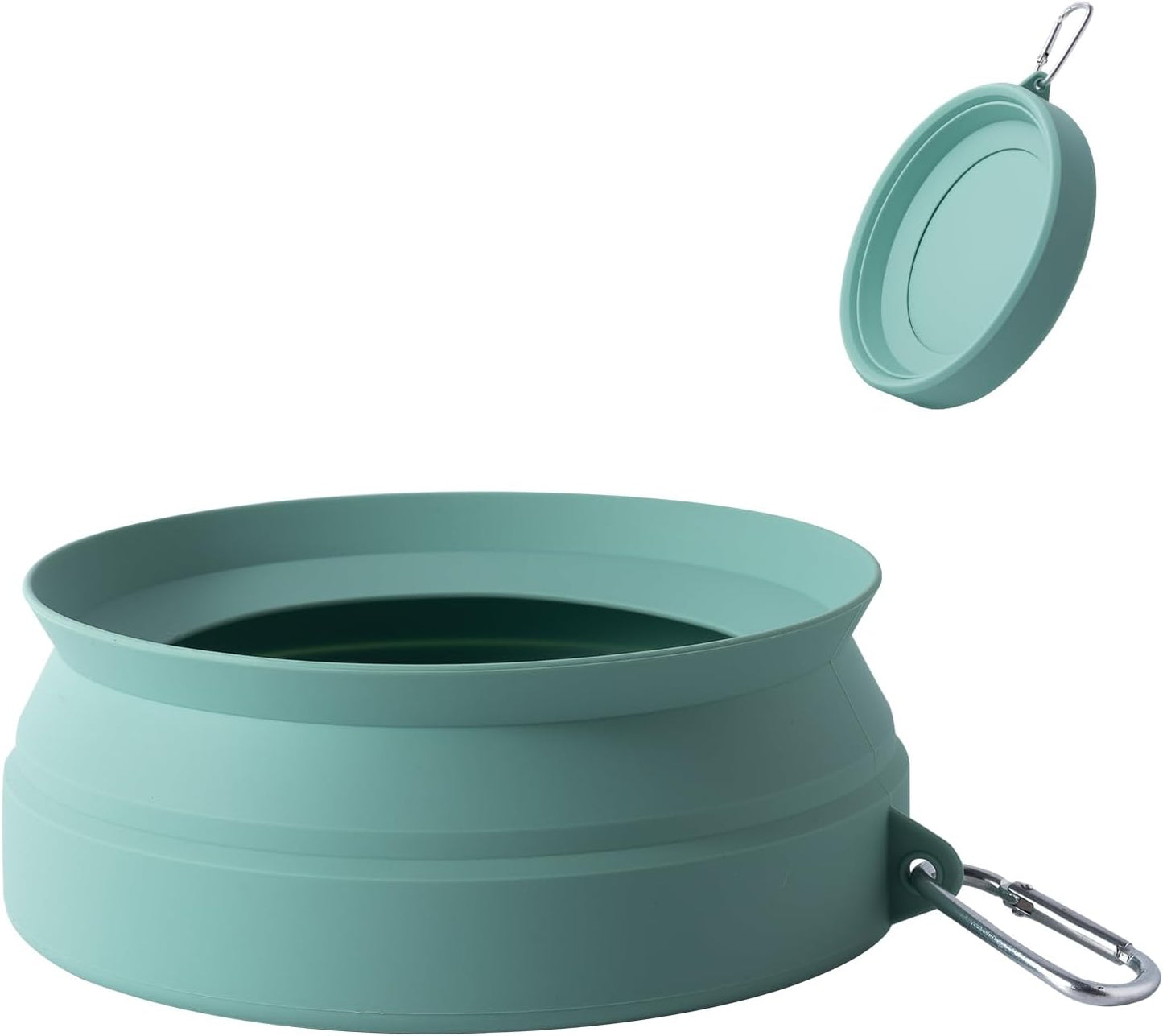 SLSON Spill Proof Dog Water Bowl for Cars,Collapsible No Splash Dog Travel Bowls Integrated Molding Portable Pet Bowl for Vehicle Road Trip Truck,RV,SUV,Boat Accessories (Cold Grey)