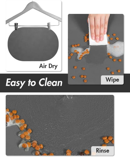 Absorbent Dog Food Mat-Cat Dog Mat for Food and Water Bowl, Quick Dry Pet Food Mat, No Stains Dog Feeding mat, Dog Accessories Pet Supplies Mat-Dog Water Bowl Mat for Messy Drinkers