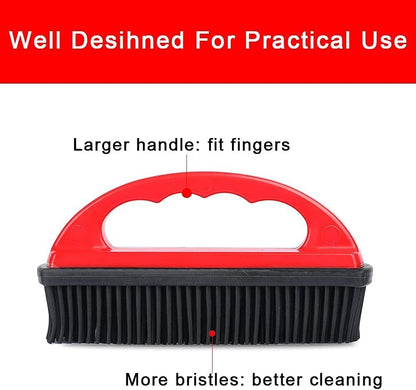 Rubber Pet Hair Removal Brush Lint & Cat Dog Hair Remover Brush Pet Silicone Lint and Debris Remover for Cleaning, Grooming, Home,Black