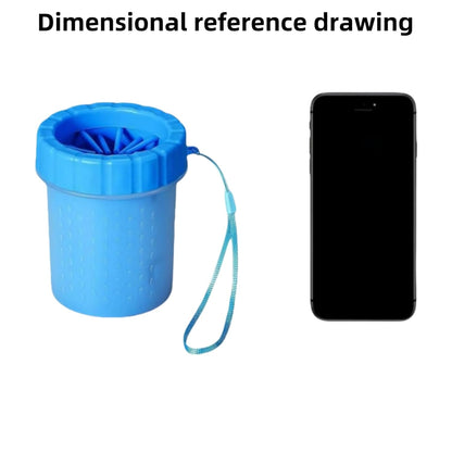 Portable dog claw cleaner, portable pet silicone cleaning cup, gift for pet lovers -2-piece (blue)