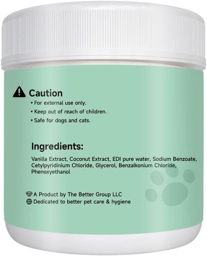 WUME Pet Dental Finger Wipes for Dogs & Cats Vet-Inspired Teeth Cleaning Wipes, Toothbrush Alternative, Gentle, Alcohol-Free, Disposable, 50 Counts