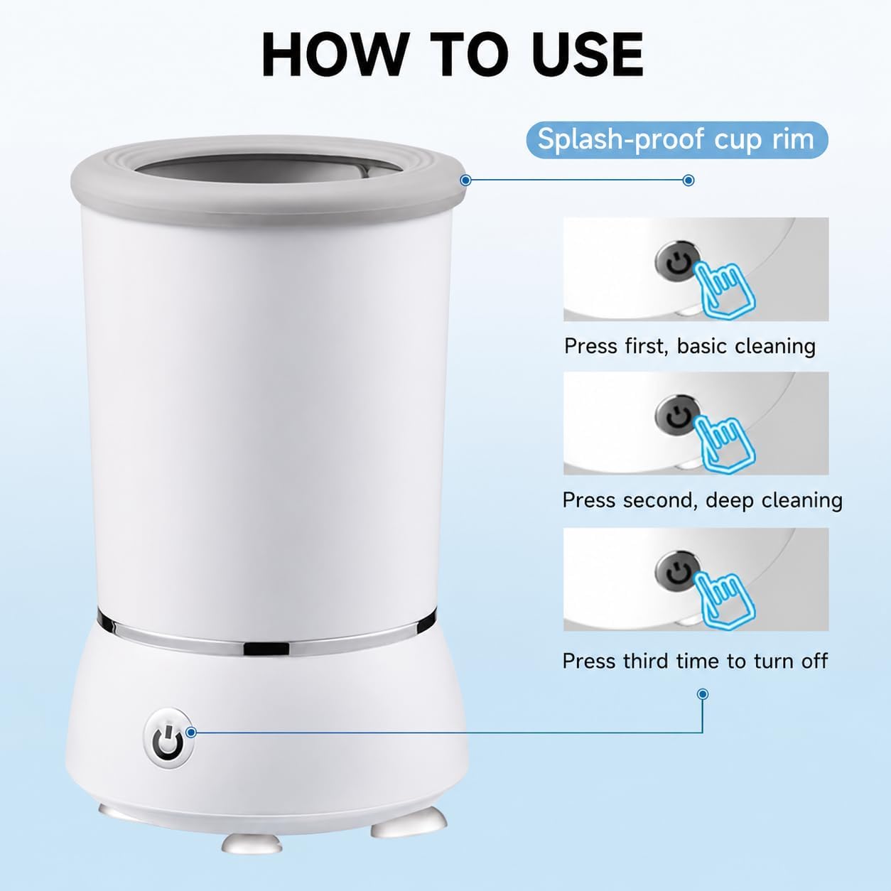 Automatic Dog Paw Cleaner 2025 New Dog Paw Cleaner Cup with USB Rechargeable, Paw Cleaner for Small Medium Large Breed Dogs Cats (White)