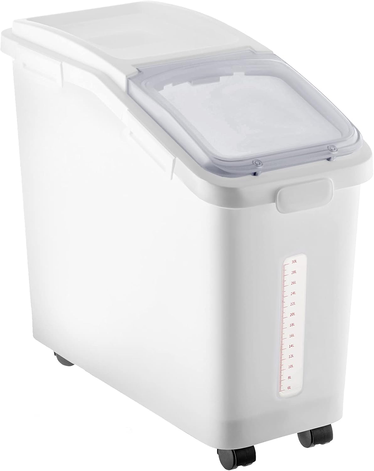 VEVOR Rice Storage Container, 4.5Gallon/20L Capacity Large Dog Food Dispenser Bin, Kitchen Ingredient Grain Cereal Flour Bin, Pet food Containers with Wheels, Measuring Cup, Airtight Lid, 1 Pack