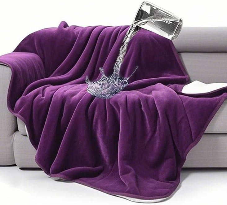 gogobunny Waterproof Blanket for Bed Couch Sofa, Liquid Pee and Fur Proof Pet Blanket for Dog Puppy Cat, Reversible Sherpa Fleece Throw Blanket Furniture Cover Protector (Grey, 50x60 inches)