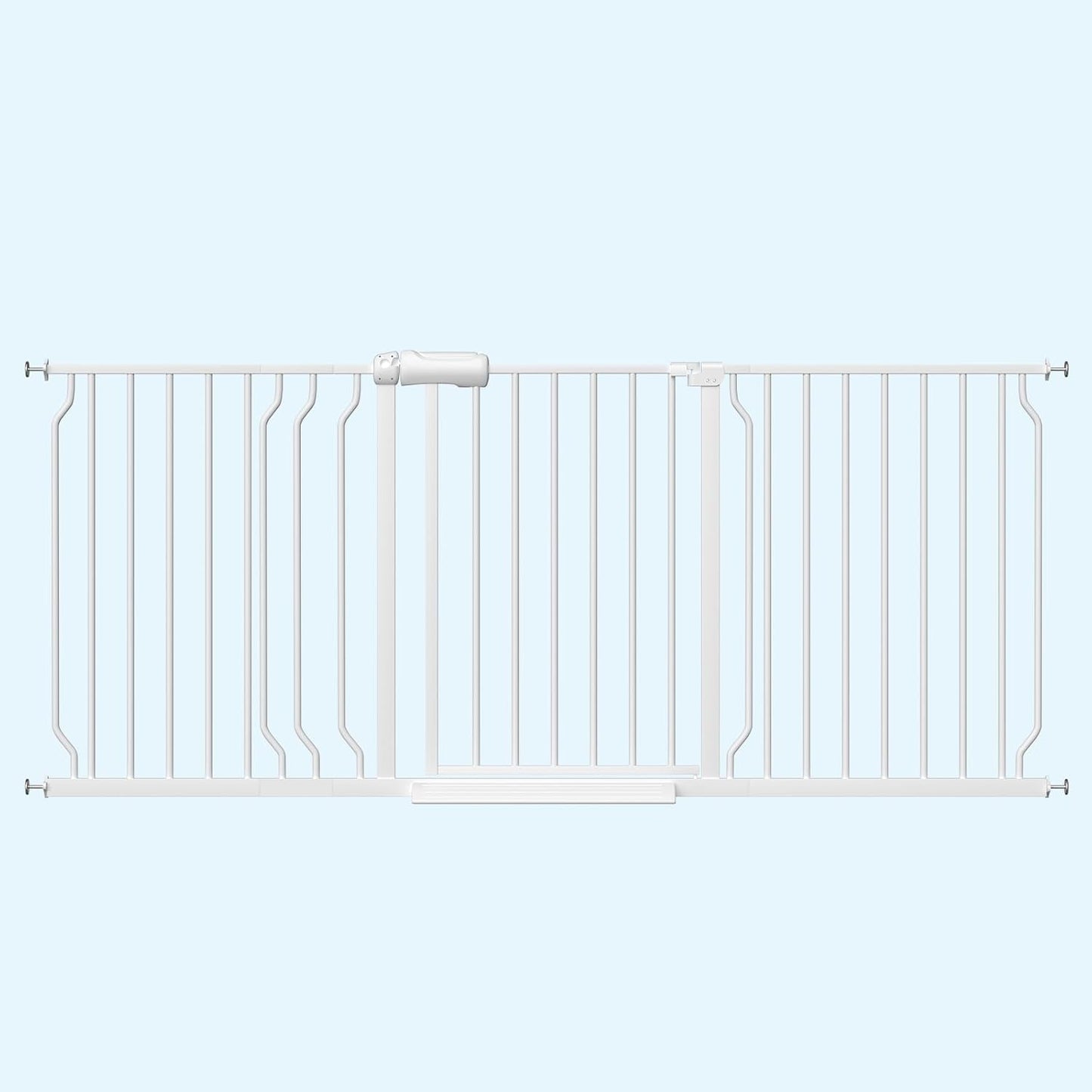 WAOWAO Baby Gate 71.65-85.03" Extra Wide Pressure Mounted Walk Through Swing Auto Close Safety Metal Black Toddler Kids Child Dog Pet Puppy for Stairs,Doorways,Kitchen