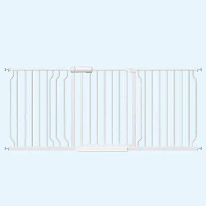 WAOWAO Baby Gate 71.65-85.03" Extra Wide Pressure Mounted Walk Through Swing Auto Close Safety Metal Black Toddler Kids Child Dog Pet Puppy for Stairs,Doorways,Kitchen