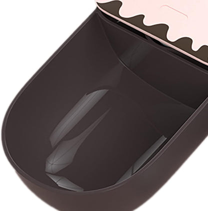 Pet Food Spoon, Cute Ice Cream Shape Dog Food Scoop with Sealing Clip Pet Food Can Spoon Food Grade ABS for Dogs Cats (Green Coffee)