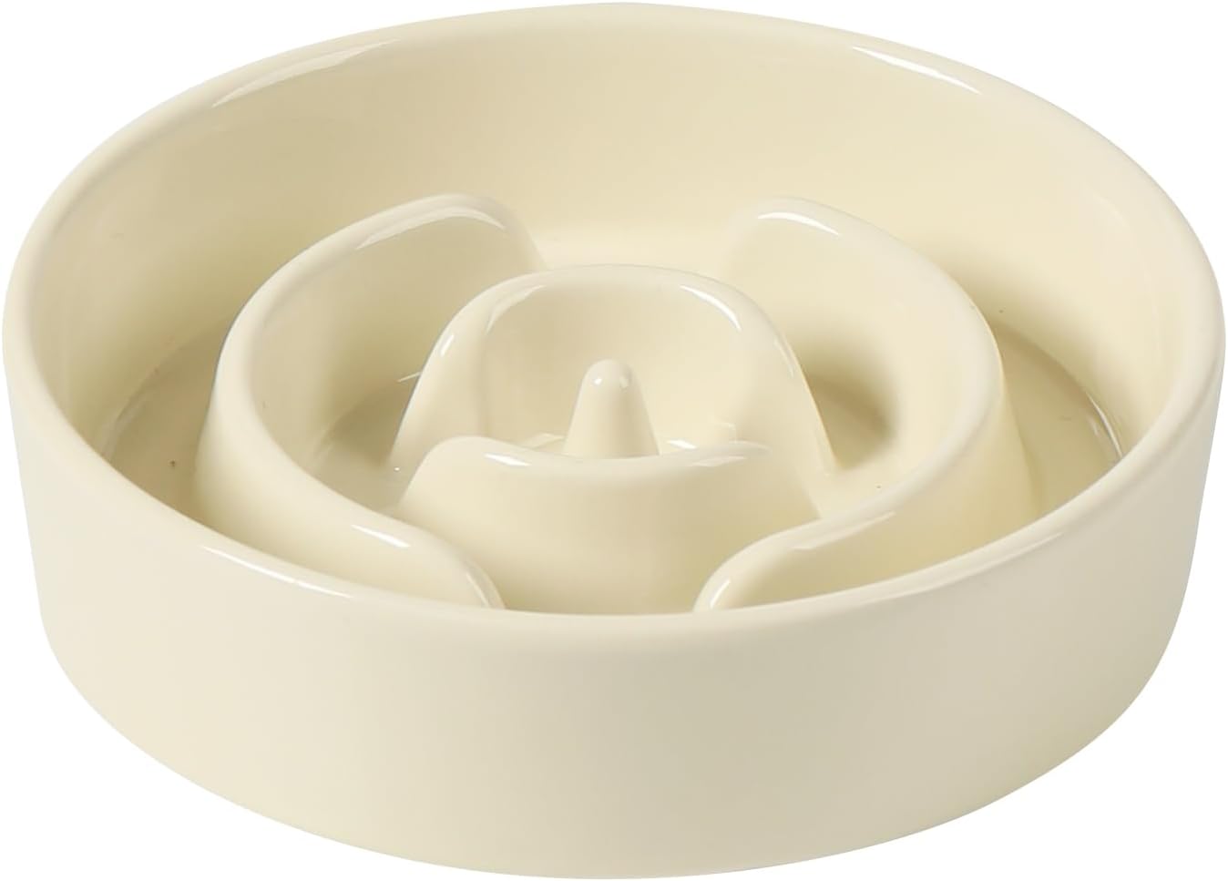 Havniva Ceramic Slow Feeder Dog Bowls, 1.6 Cups Dog Bowl Slow Feeding for Medium Breed, 8.2inch Puzzle Dog Food Bowl Slow Feeder Non-Slip Anti-Gulping and Anti-Choking Reduces Bloating