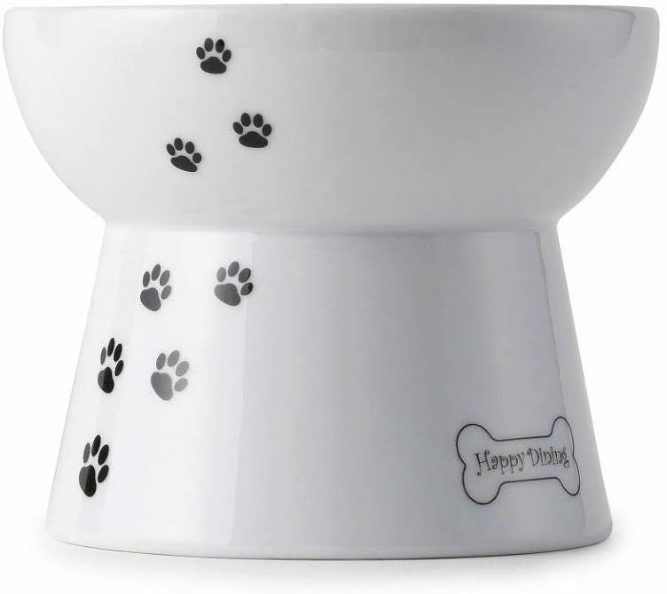 Necoichi Raised Dog Food Bowl, Elevated, for Dogs and Cats, Pets Feeding Feeder Non-Slip for Small Dogs Dishwasher and Microwave Safe, No.1 Seller in Japan! (Dog, Extra Wide Tilted)