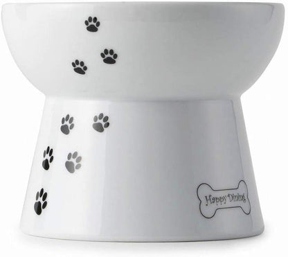 Necoichi Raised Dog Food Bowl, Elevated, for Dogs and Cats, Pets Feeding Feeder Non-Slip for Small Dogs Dishwasher and Microwave Safe, No.1 Seller in Japan! (Dog, Extra Wide Tilted)