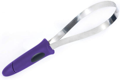 BOTH WINNERS Dual-Sided Shedding Blade with Stainless Steel Blade De-Shedding Tool for All Dog Coat Types- Soft Touch Grip (Burgundy)