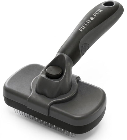 FIELD & FUR Slicker Brush: Essential Dog & Cat Grooming Tool for Shedding, Detangling, and Daily Care - Perfect for Doodles, Poodles, and Puppies with Comfortable Grip and Fine Stainless Steel Pins