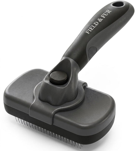 FIELD & FUR Slicker Brush: Essential Dog & Cat Grooming Tool for Shedding, Detangling, and Daily Care - Perfect for Doodles, Poodles, and Puppies with Comfortable Grip and Fine Stainless Steel Pins