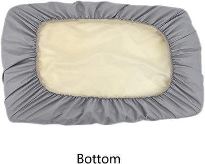 Grey Waterproof Dog Bed Slip Cover Dog Bed Liner Elastic 42 x 30 Inch
