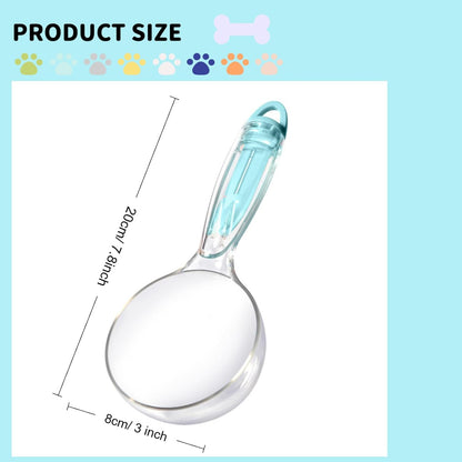 Pet Cat Dog Food Scoop, Dog Cup Capacity Cat Food Scooper With Sealing Clip, Puppy and Cat Coffee Bean, Flour Scoop Grey