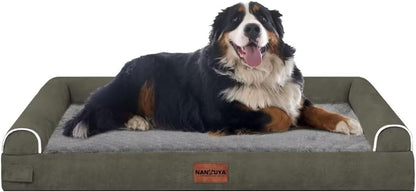 Large Dog Bed Orthopedic Washable: Beds Bolster XL Bed Large Big Dogs Memory Foam Couch Sofa Waterproof with Removable Cover