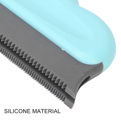 Silicone Cleaning Brush, Multifunctional Cleaning Brush for Pet Hair Removal from Clothes, Sheets, Carpets, Sofas - Elastic Soft Head, Comfortable Grip (5.9 x 2.8 x 0.8in)(blue)