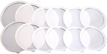 ALAZCO 6pc BPA-Free Can Covers - Large Medium & Small Plastic Tight Seal Lids For Canned Goods or Pet Dog Cat Food Saver Reusable