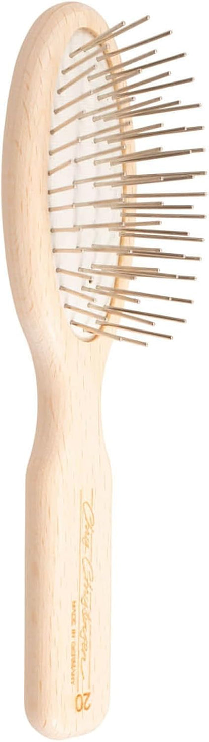 Chris Christensen Dog Brush, 27 mm Oval Pin Brush, Original Series, Groom Like a Professional, Stainless Steel Pins, Lightweight Beech Wood Body, Ground and Polished Tips
