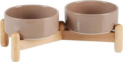 Havniva 8.3inch Ceramic Raised Dog Bowl with Stand, Elevated Dog Bowls for Large Breed Dog Food and Water Bowl Non-Slip Dog Dish Large Capacity Feeding Pet Water Bowl