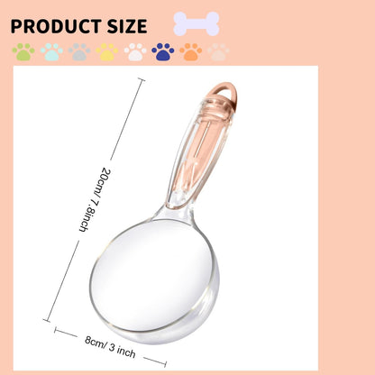 Pet Cat Dog Food Scoop, Dog Cup Capacity Cat Food Scooper With Sealing Clip, Puppy and Cat Coffee Bean, Flour Scoop Grey