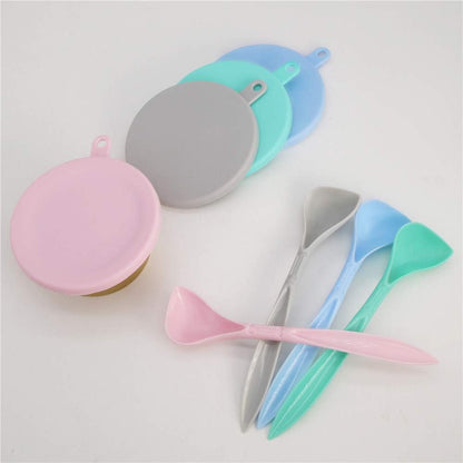 4 Pack Can Covers and Pet Spoons Set, Universal Silicone Lids for Pet Food Cans, 1 Fit 3 Standard Size Dog and Cat Tops Cover (Round)