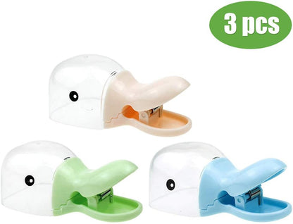 Newooh 2 in 1 Professional Pet Duckbill Shaped Feeding Shovel for Dog Cat Food - Food Package Seal Clip - Cute Duckbill Small Spoon