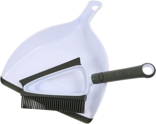 FRCOLOR 2-in-1 PET Hair Removal Brush and Dustpan Broom Set Multi-Functional PET Cleaning Tools for Home Dog Hair Remover Ergonomic Handle