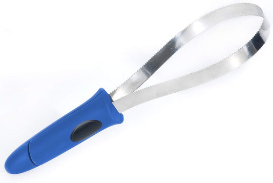 BOTH WINNERS Dual-Sided Shedding Blade with Stainless Steel Blade De-Shedding Tool for All Dog Coat Types- Soft Touch Grip (Burgundy)