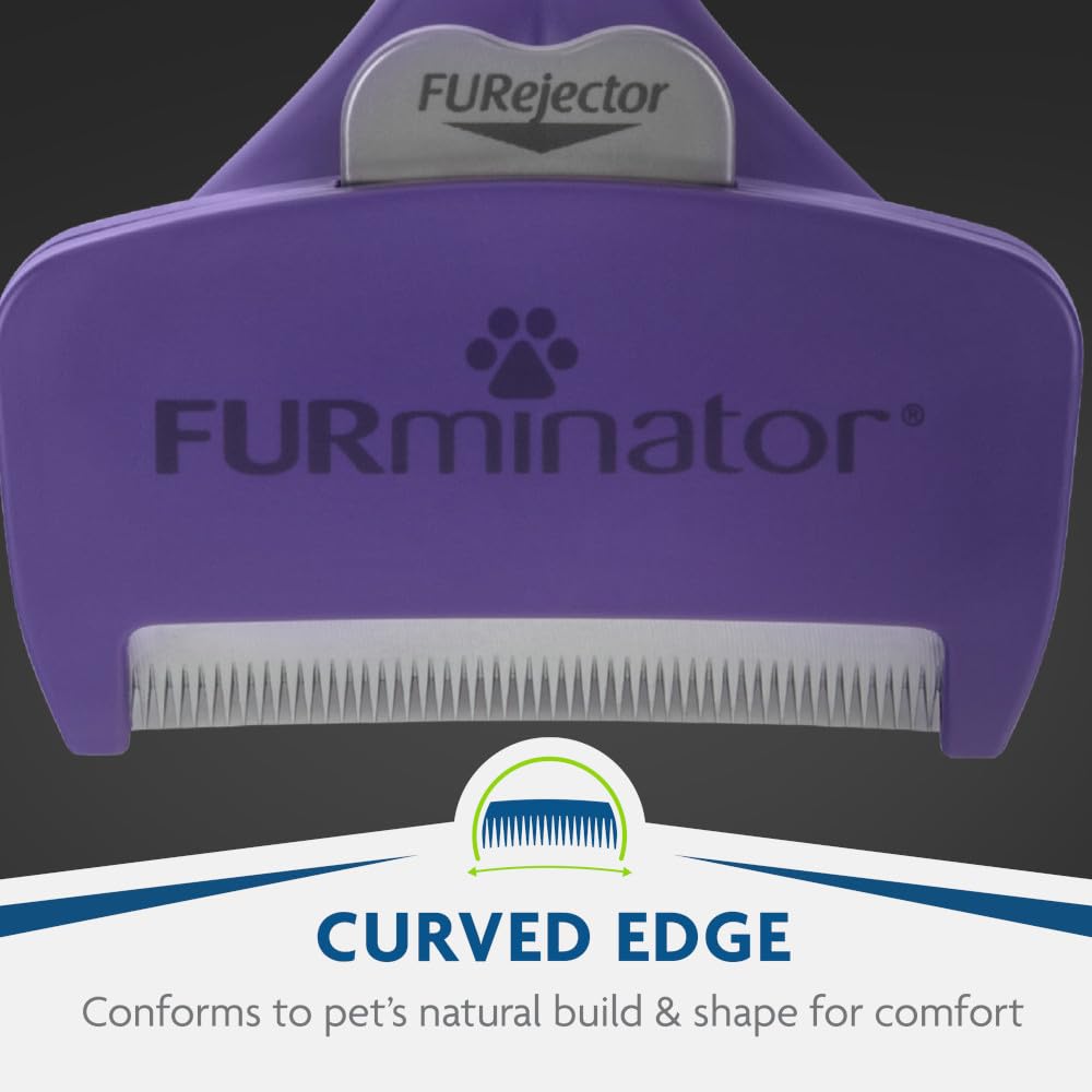 FURminator® deShedding Tool For Medium/Large Cats, Long Hair, Removes Loose Hair From Shedding
