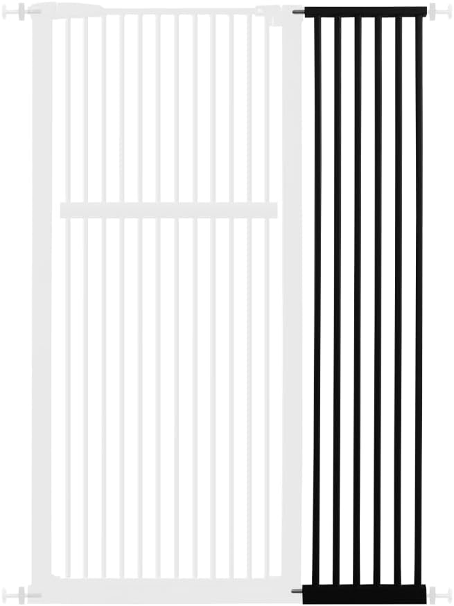Lumizone Extra Tall Cat Gate 61.02" High Pressure Mounted Extra Wide 30.12"-34.05" (17Sizes) 1.37" Gap No Drilling Auto-Close Tall Pet Gate for Dogs (Black, 30.12"-34.05" W)