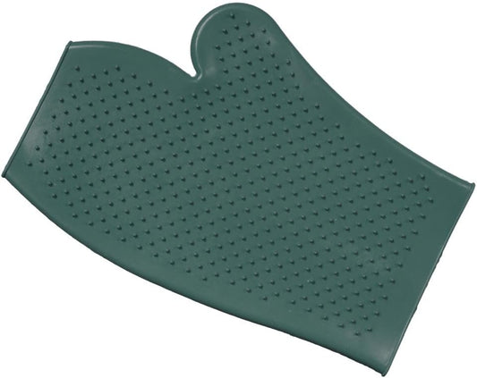 Tough1 Rubber Grooming Glove - Hunter Green
