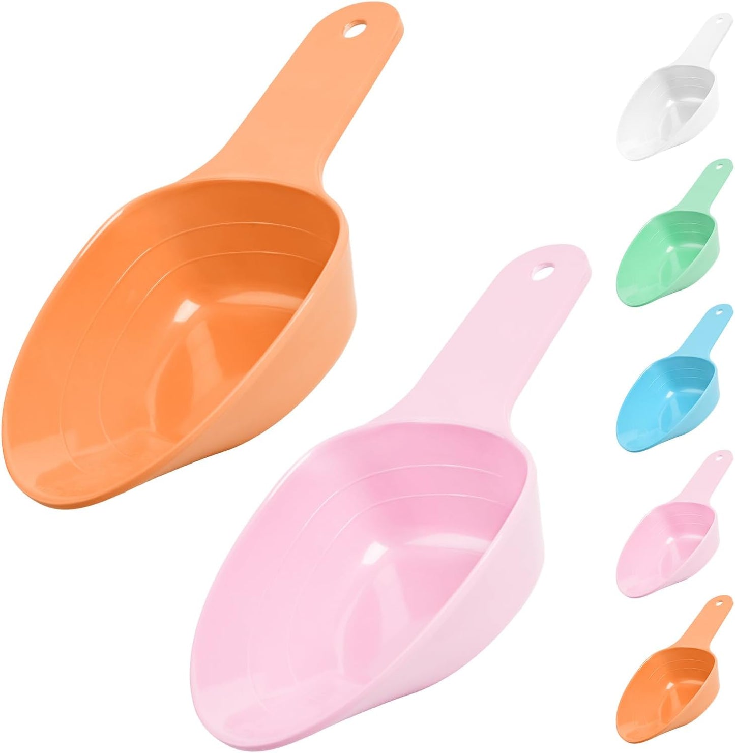 Dog Food Scoop-Melamine Pet Food Measuring Cup - 1 Cup 1/2 Cup 1/4 Cup Dog Cat Bird and Rabbit Food Feeding Scoop Dishwasher Safe - Pink