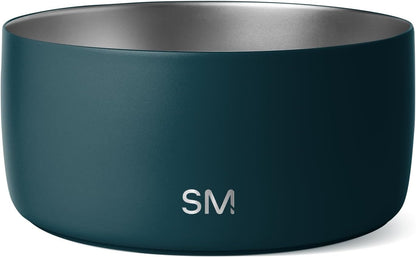 Simple Modern Stainless Steel Pet Water Bowl for Dogs & Cats | Reusable Insulated Stainless Steel Food Bowls for Dog Cat | No Tip No Slip BPA Free | Bentley Collection | Medium (32oz) | Almond Birch