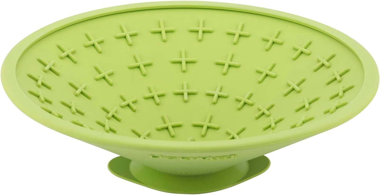 LickiMat Splash, Dog Slow Feeder Bowl Lick Mat, Boredom Anxiety Reducer, Sticks to Smooth Surface; Perfect for Food, Treats, Yogurt, or Peanut Butter. Fun Alternative to Slow Feed Dog Bowl, Turquoise