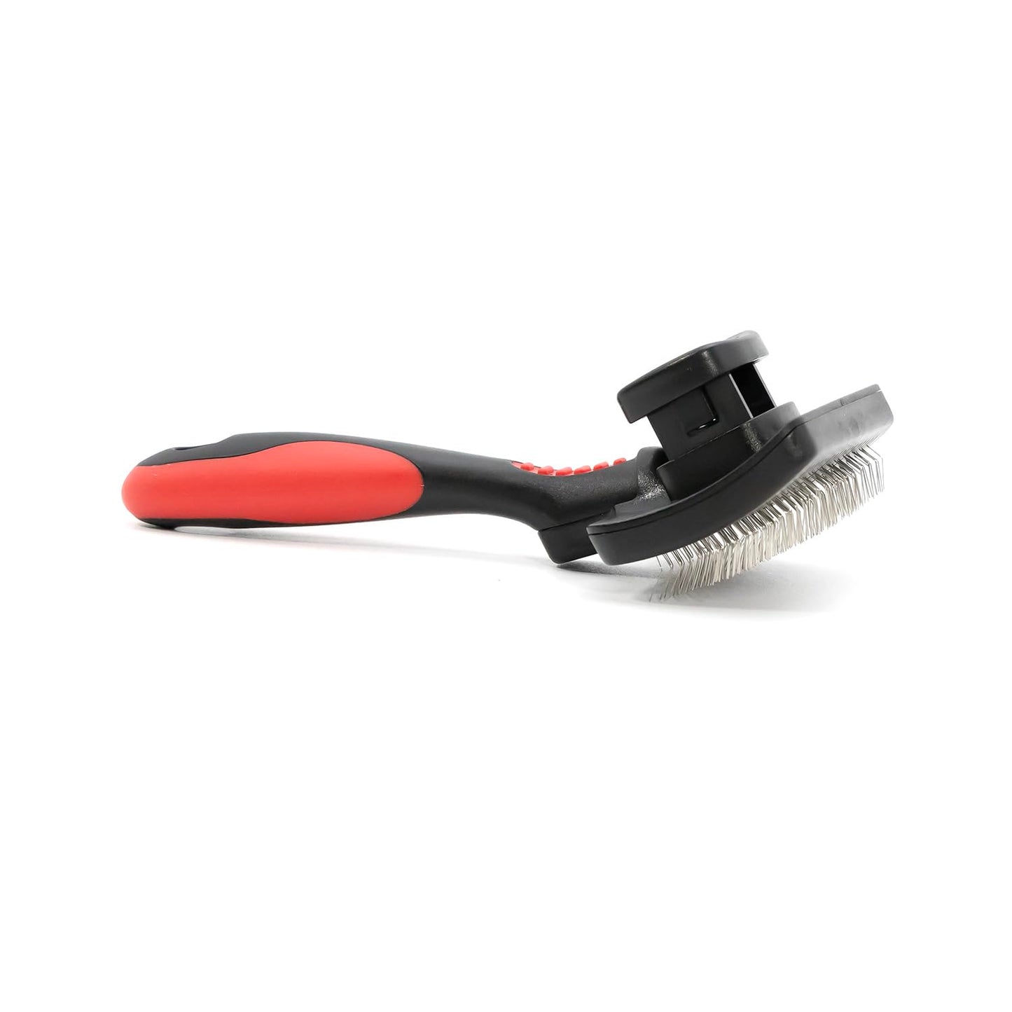 Jeffers Pet Dual Level Pin Universal Slicker Brush for Dogs, Cats & Small Pets - Curved Grooming Brush with Long & Short Pins for Shedding, Detangling, Finishing - Remove Mats & Dead Coat - Large