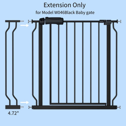 Fairy Baby Extra Wide Baby Gate Black 57.5-62 Inch Wide, Walk Through Pressure Mounted No Drill for Doorways, Long and Large Tension Dog Gates for Pet and Kids