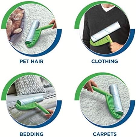 Leo 10-Inch Wide Lint Roller with Extendable Handle, Includes 1 Refill (25 Sheets), Extra Sticky for Pet Hair, Carpet & Floor Cleaning (1 Mega Roller)