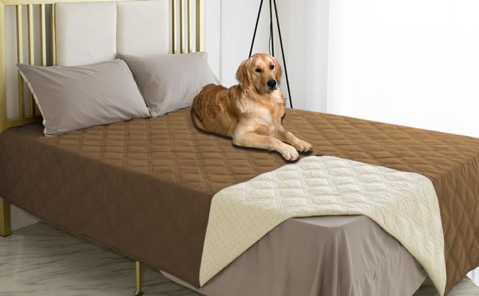 Ameritex Waterproof Dog Bed Cover Pet Blanket with Anti-Slip Back for Furniture Bed Couch Sofa