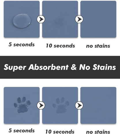 Absorbent Dog Food Mat-Cat Dog Mat for Food and Water Bowl, Quick Dry Pet Food Mat, No Stains Dog Feeding mat, Dog Accessories Pet Supplies Mat-Dog Water Bowl Mat for Messy Drinkers