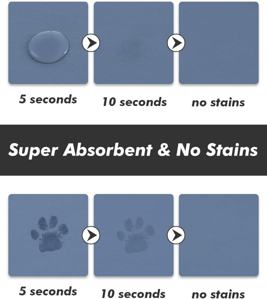 Absorbent Dog Food Mat-Cat Dog Mat for Food and Water Bowl, Quick Dry Pet Food Mat, No Stains Dog Feeding mat, Dog Accessories Pet Supplies Mat-Dog Water Bowl Mat for Messy Drinkers