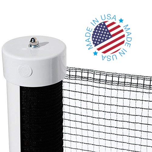 Kidkusion Retractable Driveway Guard | Adjustable Up to 12 Ft. | Visual Boundary for Playtime Safety | Black | Made in USA