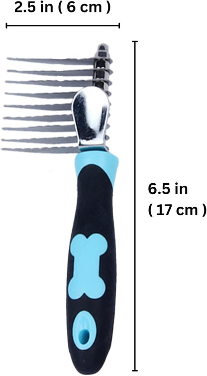 SunGrow Poodle Dog & Bunny Comb Dematting and Detangler Long Hair, Thick Undercoat Brush, for Rabbit, Persian, Maine coon Cat