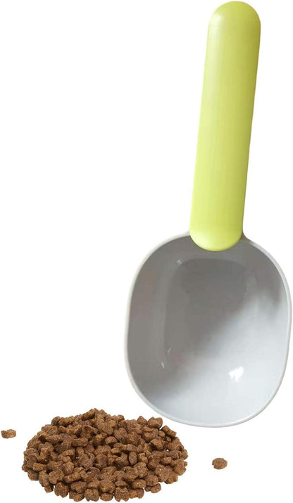 Cat Food Scoop - Multi-Function Feeding Scoop Spoon with Sealing Bag Clip,Pet Food Scoop with Comfortable Handle for Cat Dog, Long Handle with Clip for Dogs Cats Shakven