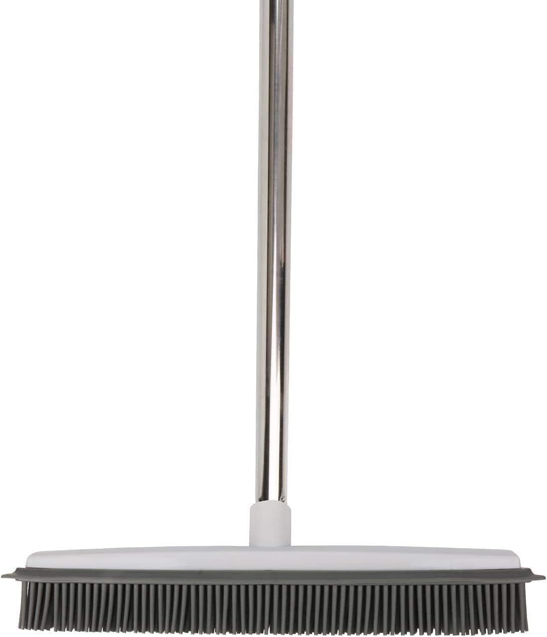Pet Hair Rubber Broom with Squeegee for Carpet,Fur Remover Broom Carpet Rake for Pet Hair Removal, with 50" Long Handle, Dual-Sided for Hardwood Floor, Tile,Portable Detailing Lint Brush