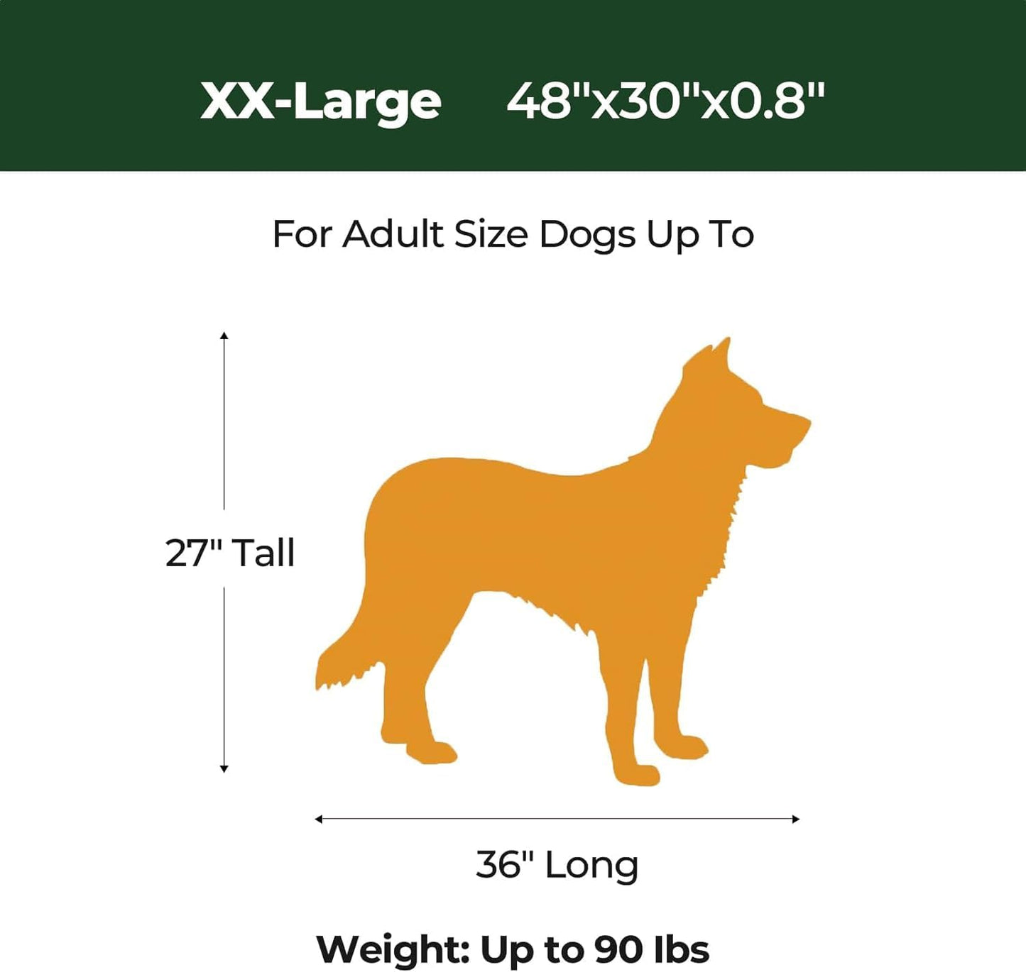 BALANCE Dog Crate Pad, Dog Foam Crate Mat Kennel Pad, Washable Water-Resistant Pet Bed Flat Dogs Cage Mat for Small Dogs
